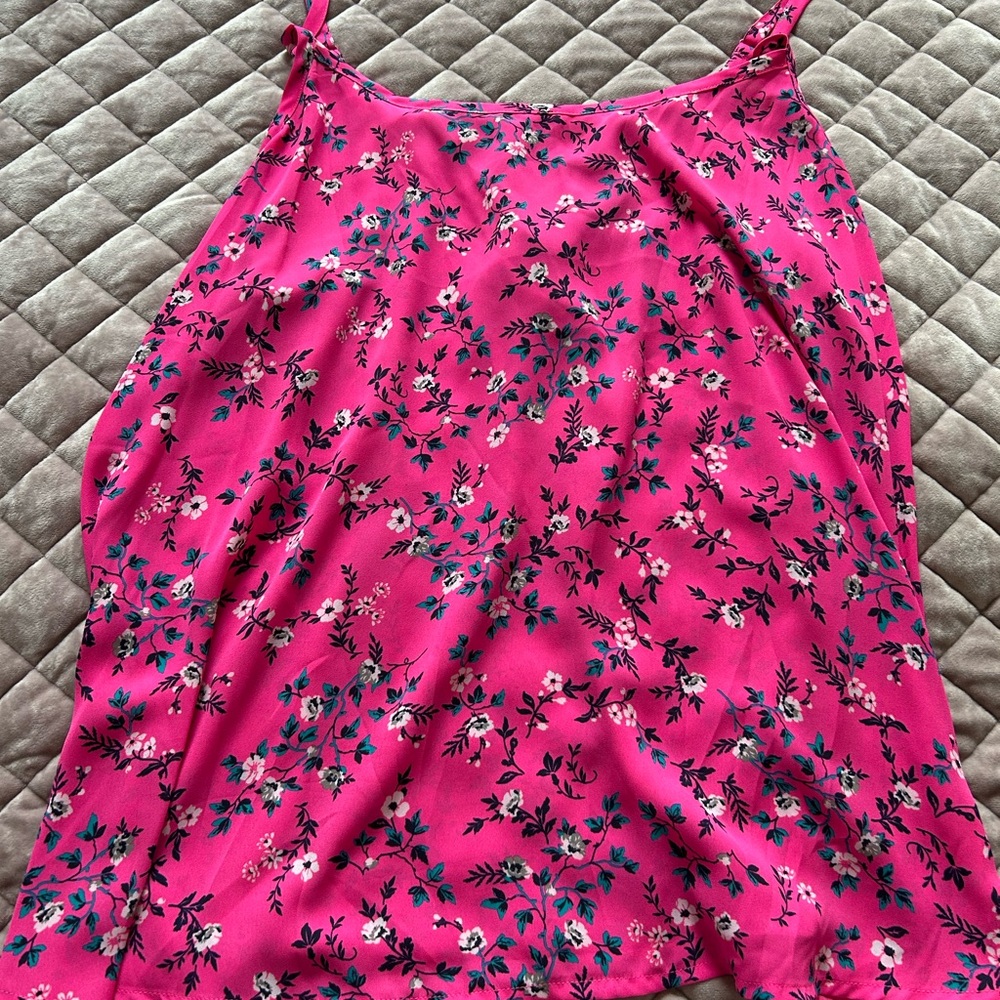 Torrid Pink Floral Tank Top